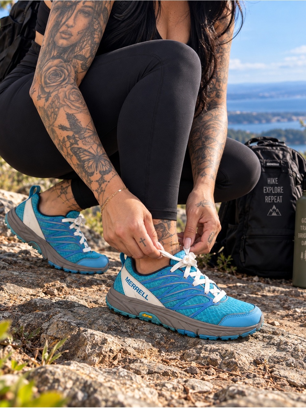Merrell Bare Access Arc 2 Aqua Blue Women’s 7.5 Vibram